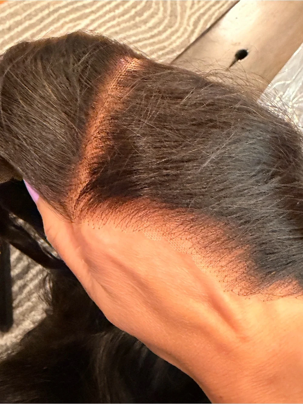 20” Nat Black Straight Human Hair Wig 13x6 HD Lace Front 180% Density #069